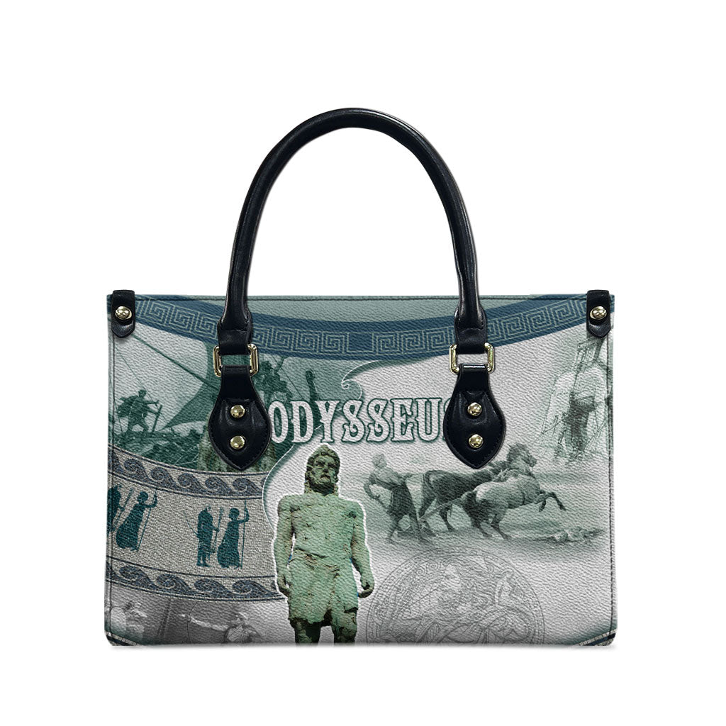 Odysseus King Of Ithaca Leather Bag Ancient Greek Statue Mosaic Classic Mythology Art