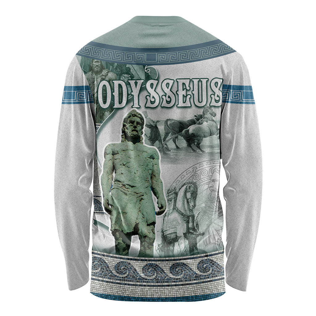 Odysseus King Of Ithaca Long Sleeve Shirt Ancient Greek Statue Mosaic Classic Mythology Art