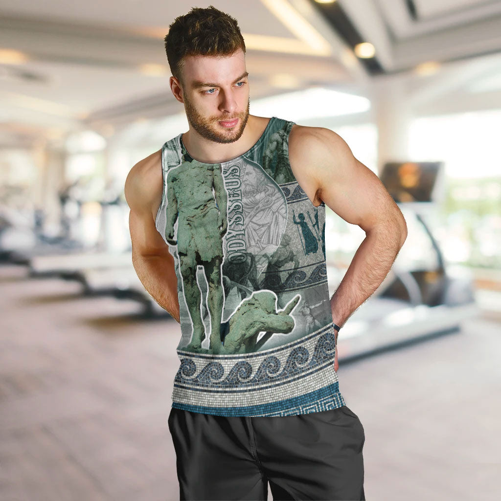 Odysseus King Of Ithaca Men Tank Top Ancient Greek Statue Mosaic Classic Mythology Art