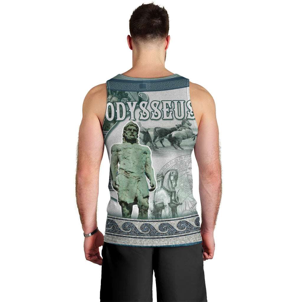 Odysseus King Of Ithaca Men Tank Top Ancient Greek Statue Mosaic Classic Mythology Art
