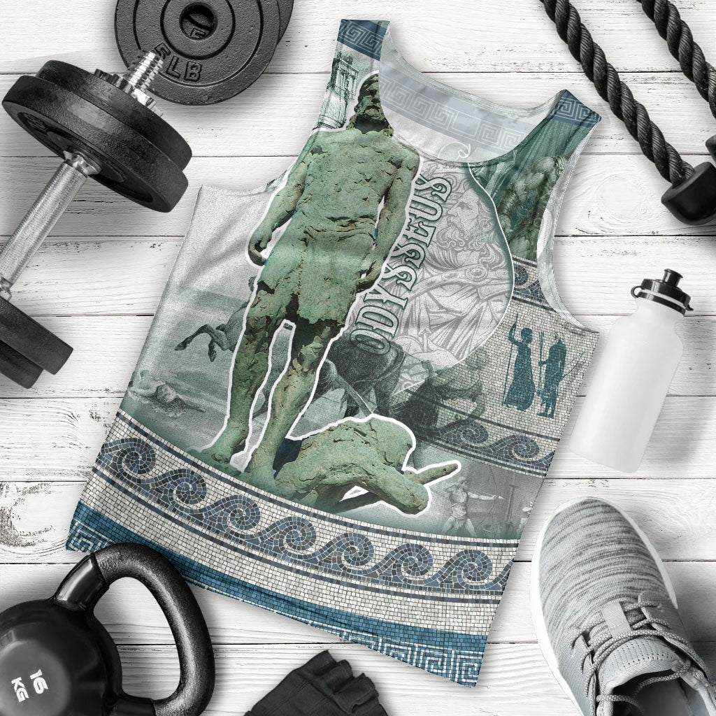Odysseus King Of Ithaca Men Tank Top Ancient Greek Statue Mosaic Classic Mythology Art