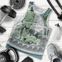 Odysseus King Of Ithaca Men Tank Top Ancient Greek Statue Mosaic Classic Mythology Art