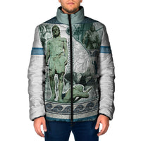 Odysseus King Of Ithaca Padded Jacket Ancient Greek Statue Mosaic Classic Mythology Art