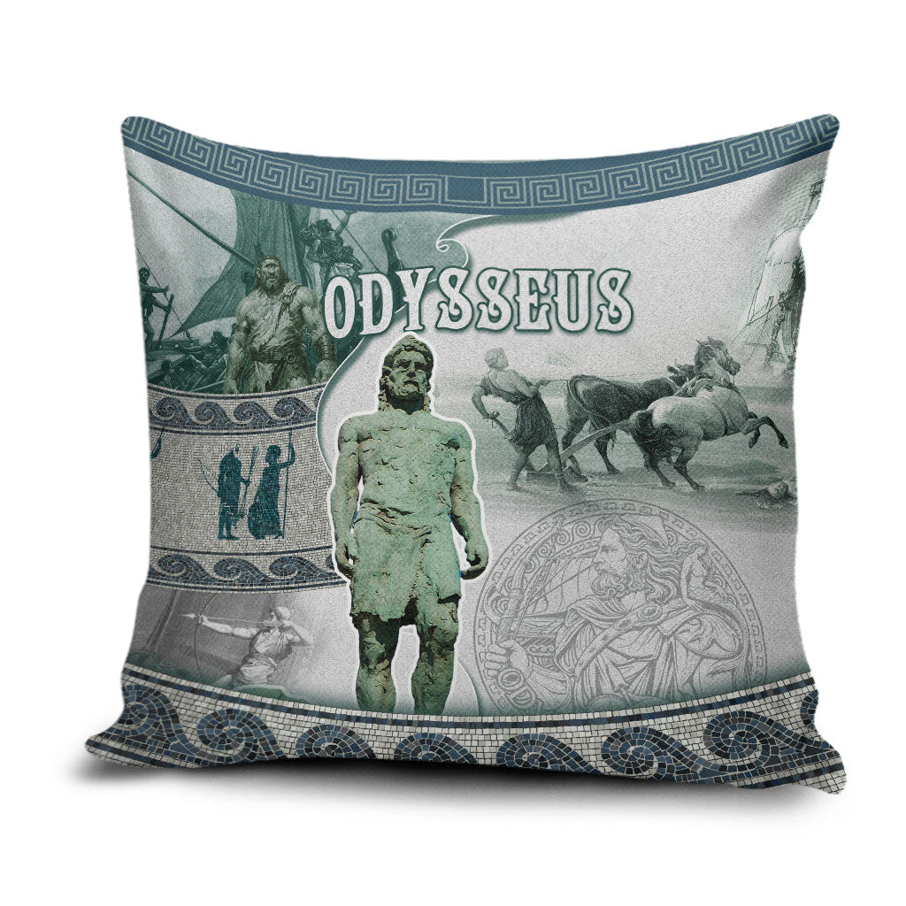 Odysseus King Of Ithaca Pillow Cover Ancient Greek Statue Mosaic Classic Mythology Art