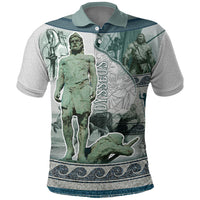 Odysseus King Of Ithaca Polo Shirt Ancient Greek Statue Mosaic Classic Mythology Art