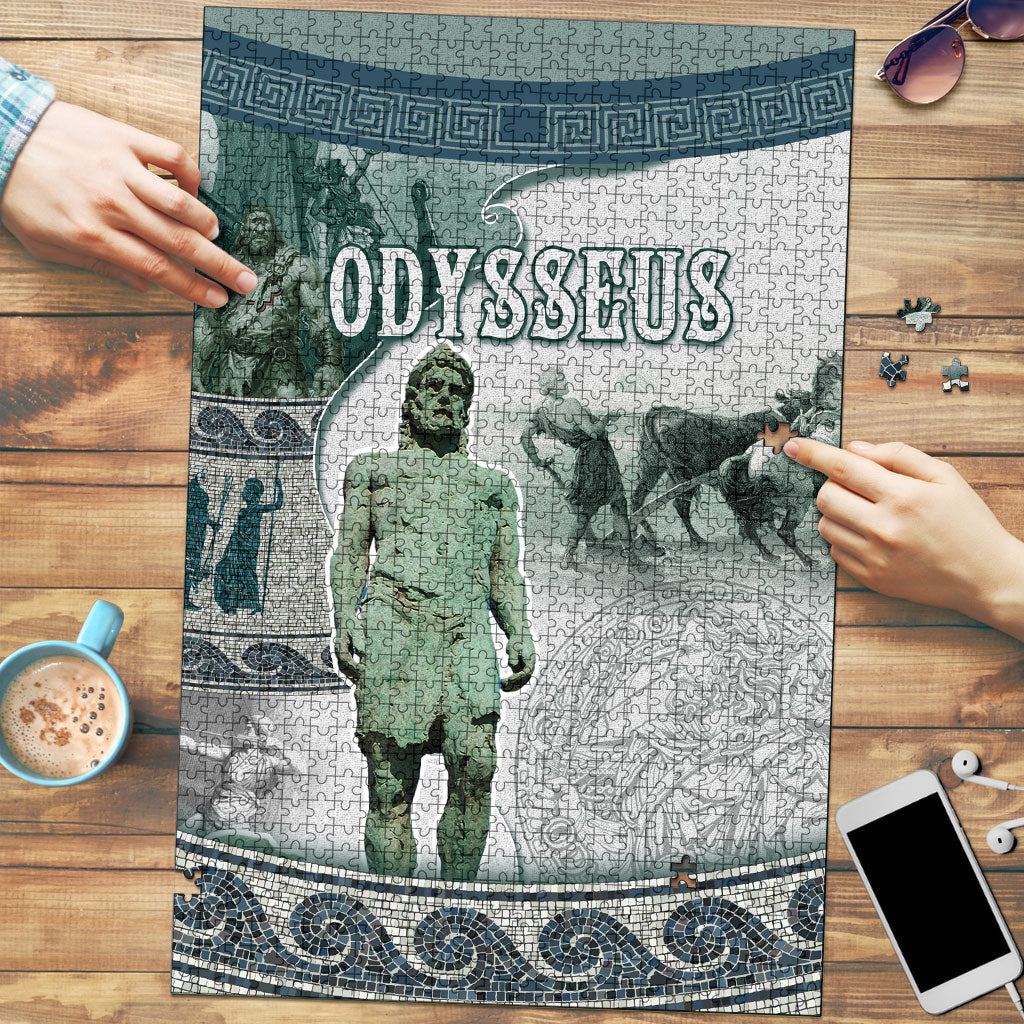 Odysseus King Of Ithaca Puzzle Ancient Greek Statue Mosaic Classic Mythology Art