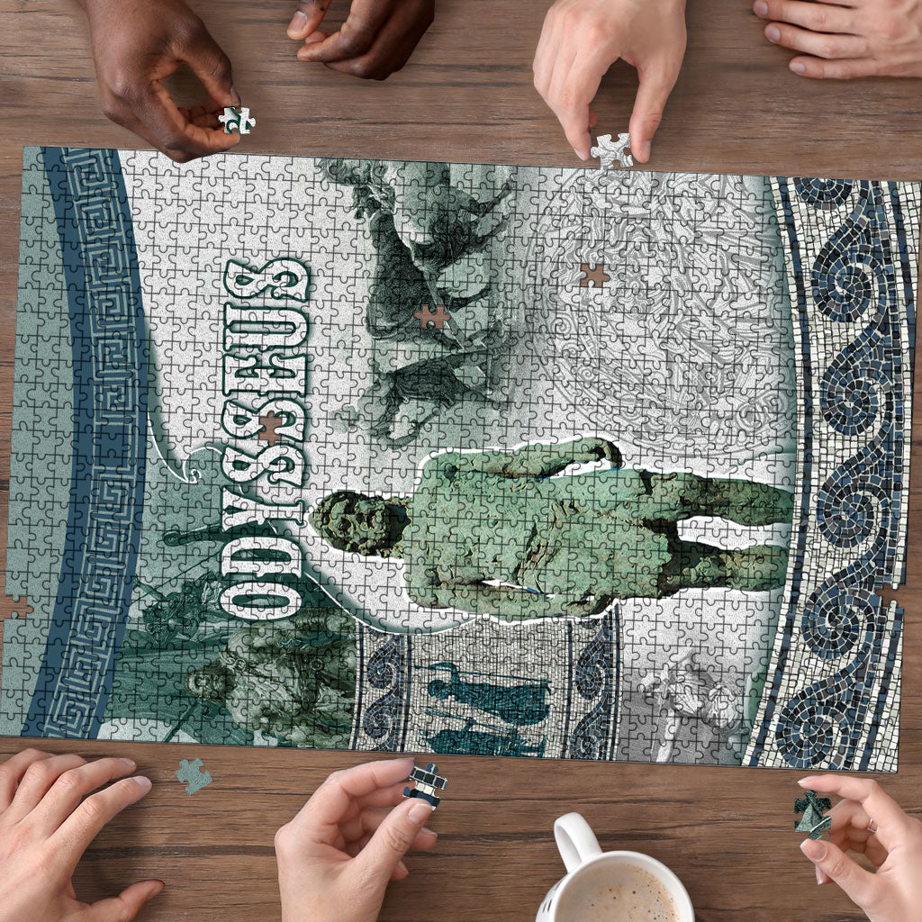 Odysseus King Of Ithaca Puzzle Ancient Greek Statue Mosaic Classic Mythology Art