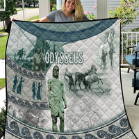 Odysseus King Of Ithaca Quilt Ancient Greek Statue Mosaic Classic Mythology Art