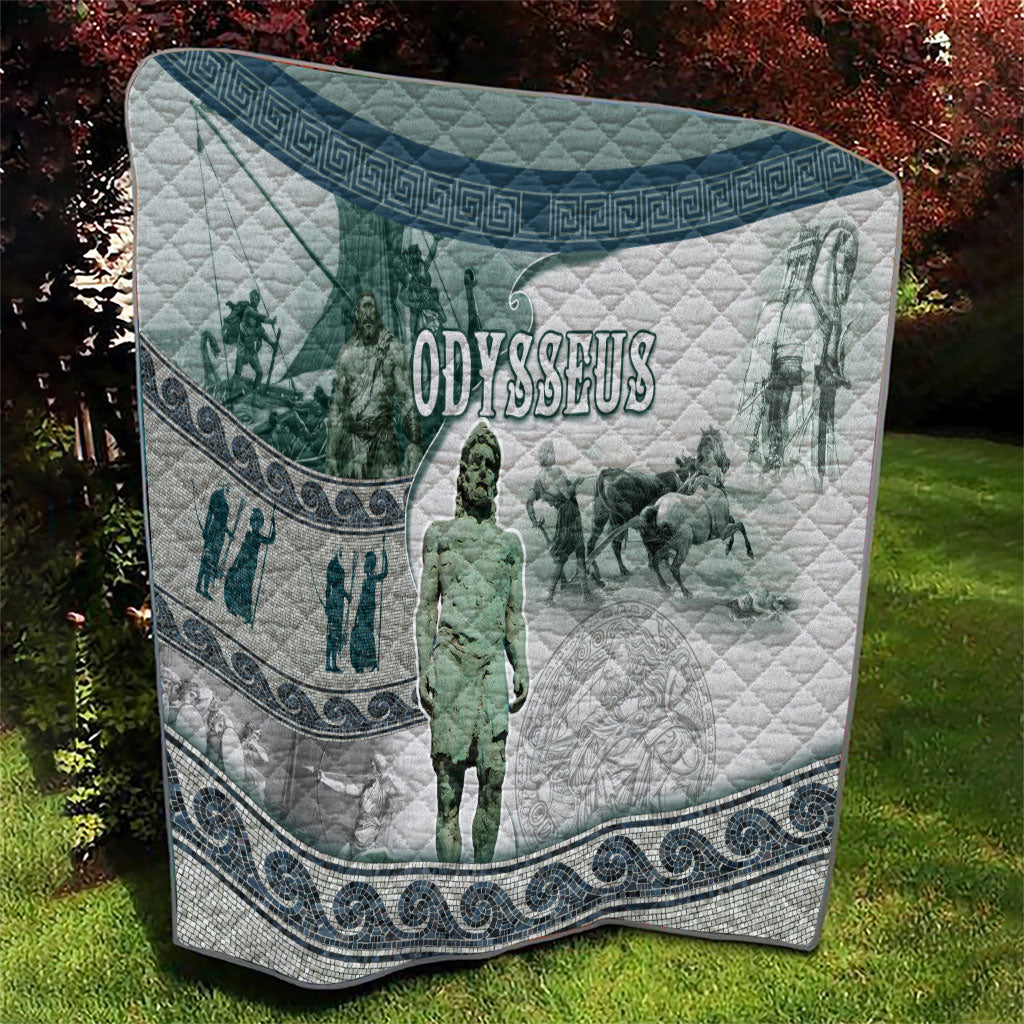 Odysseus King Of Ithaca Quilt Ancient Greek Statue Mosaic Classic Mythology Art