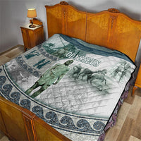 Odysseus King Of Ithaca Quilt Ancient Greek Statue Mosaic Classic Mythology Art