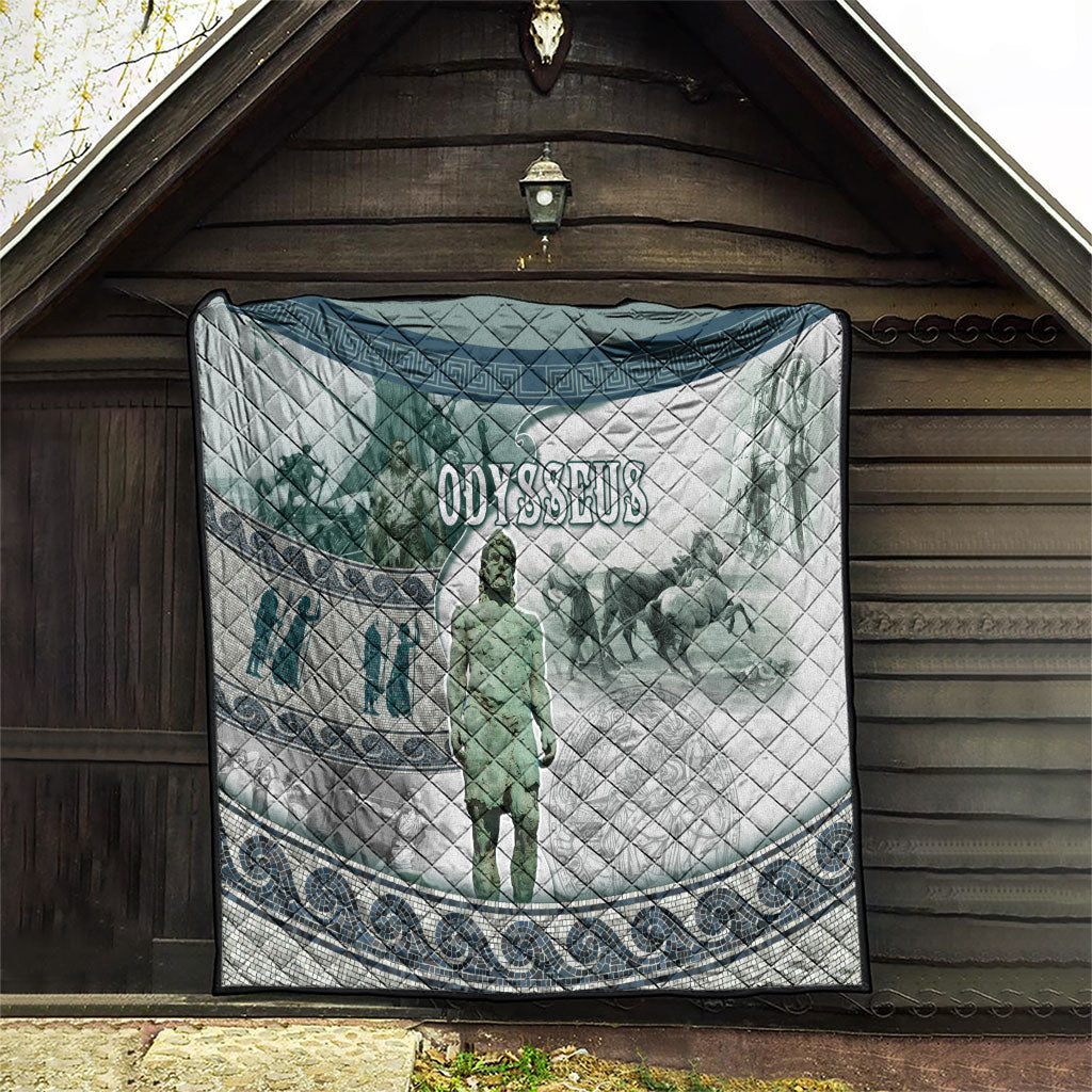 Odysseus King Of Ithaca Quilt Ancient Greek Statue Mosaic Classic Mythology Art