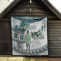 Odysseus King Of Ithaca Quilt Ancient Greek Statue Mosaic Classic Mythology Art
