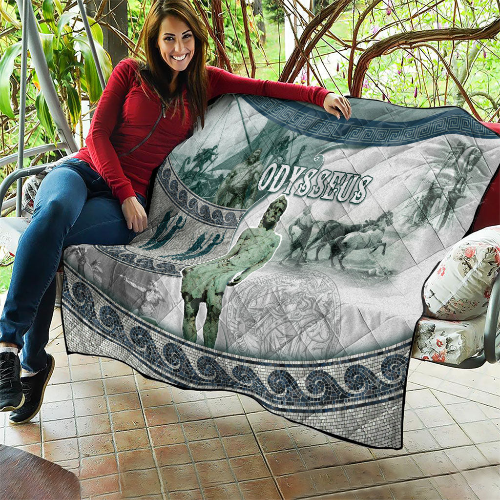 Odysseus King Of Ithaca Quilt Ancient Greek Statue Mosaic Classic Mythology Art
