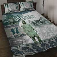 Odysseus King Of Ithaca Quilt Bed Set Ancient Greek Statue Mosaic Classic Mythology Art