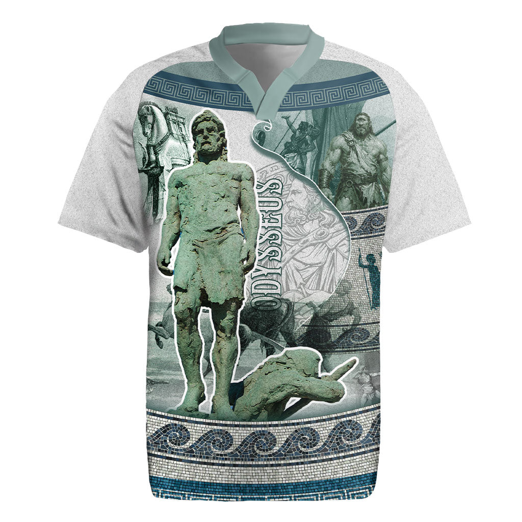 Odysseus King Of Ithaca Rugby Jersey Ancient Greek Statue Mosaic Classic Mythology Art