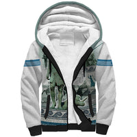 Odysseus King Of Ithaca Sherpa Hoodie Ancient Greek Statue Mosaic Classic Mythology Art