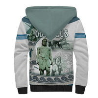 Odysseus King Of Ithaca Sherpa Hoodie Ancient Greek Statue Mosaic Classic Mythology Art