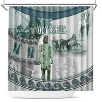 Odysseus King Of Ithaca Shower Curtain Ancient Greek Statue Mosaic Classic Mythology Art