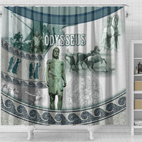 Odysseus King Of Ithaca Shower Curtain Ancient Greek Statue Mosaic Classic Mythology Art