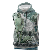 Odysseus King Of Ithaca Sleeveless Hoodie Ancient Greek Statue Mosaic Classic Mythology Art