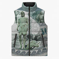 Odysseus King Of Ithaca Sleeveless Puffer Jacket Ancient Greek Statue Mosaic Classic Mythology Art