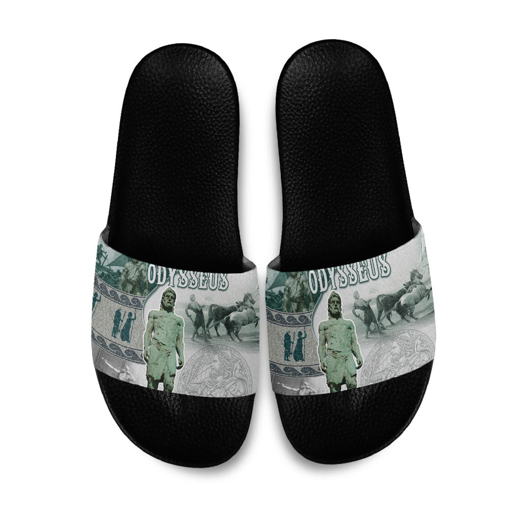 Odysseus King Of Ithaca Slide Sandals Ancient Greek Statue Mosaic Classic Mythology Art