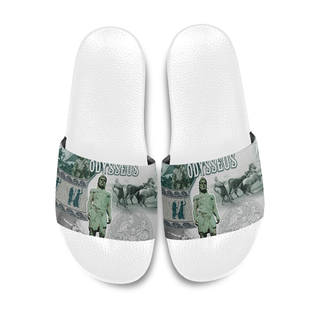 Odysseus King Of Ithaca Slide Sandals Ancient Greek Statue Mosaic Classic Mythology Art