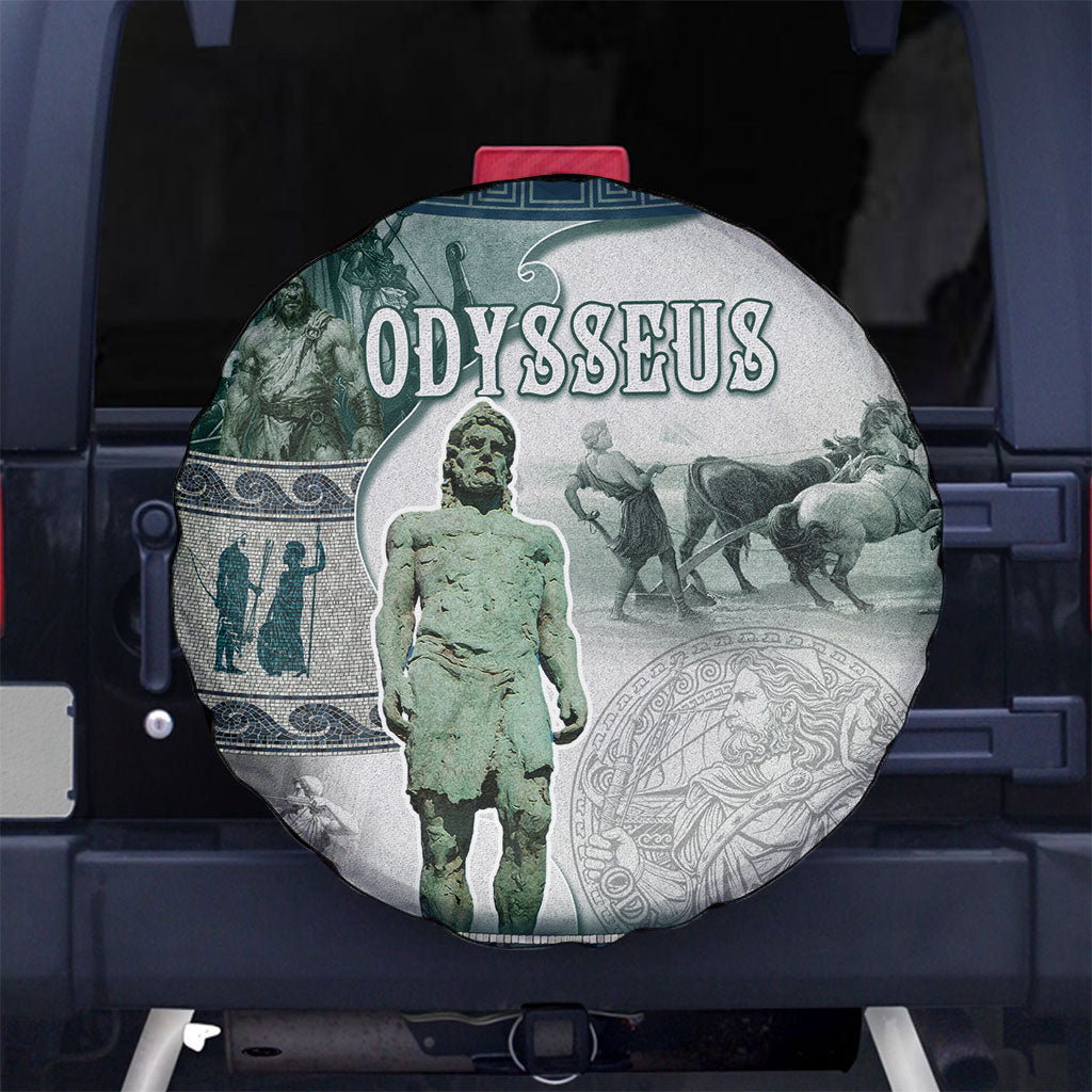 Odysseus King Of Ithaca Spare Tire Cover Ancient Greek Statue Mosaic Classic Mythology Art