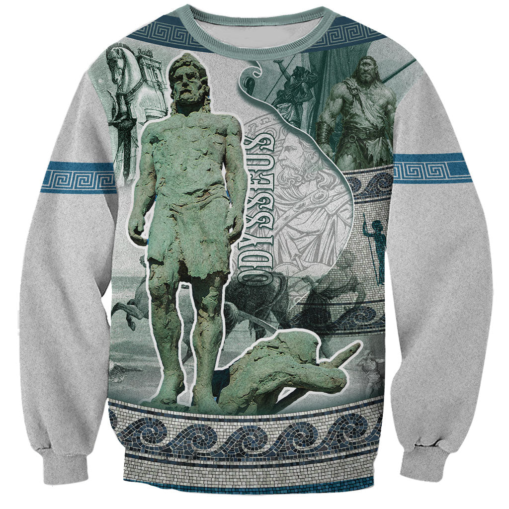 Odysseus King Of Ithaca Sweatshirt Ancient Greek Statue Mosaic Classic Mythology Art