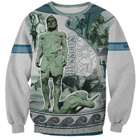 Odysseus King Of Ithaca Sweatshirt Ancient Greek Statue Mosaic Classic Mythology Art