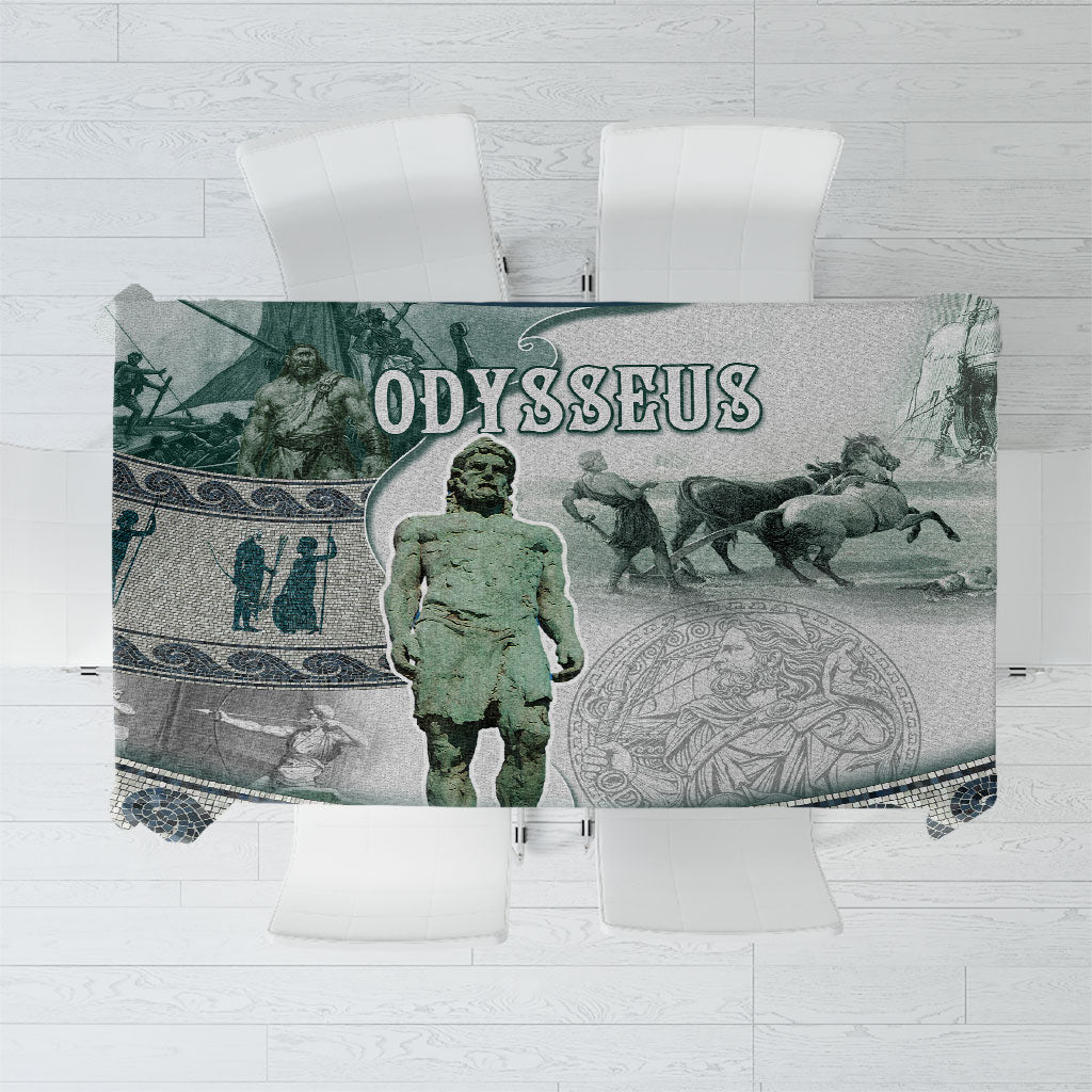 Odysseus King Of Ithaca Tablecloth Ancient Greek Statue Mosaic Classic Mythology Art