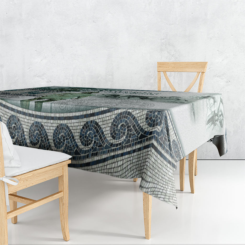 Odysseus King Of Ithaca Tablecloth Ancient Greek Statue Mosaic Classic Mythology Art
