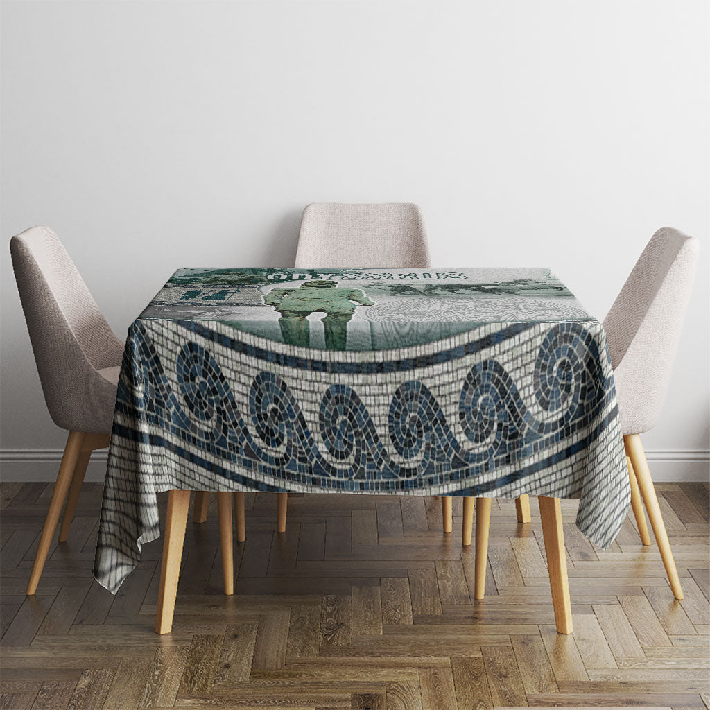 Odysseus King Of Ithaca Tablecloth Ancient Greek Statue Mosaic Classic Mythology Art