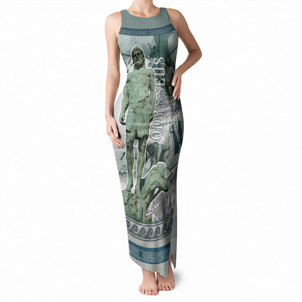 Odysseus King Of Ithaca Tank Maxi Dress Ancient Greek Statue Mosaic Classic Mythology Art
