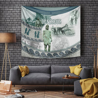 Odysseus King Of Ithaca Tapestry Ancient Greek Statue Mosaic Classic Mythology Art