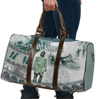 Odysseus King Of Ithaca Travel Bag Ancient Greek Statue Mosaic Classic Mythology Art