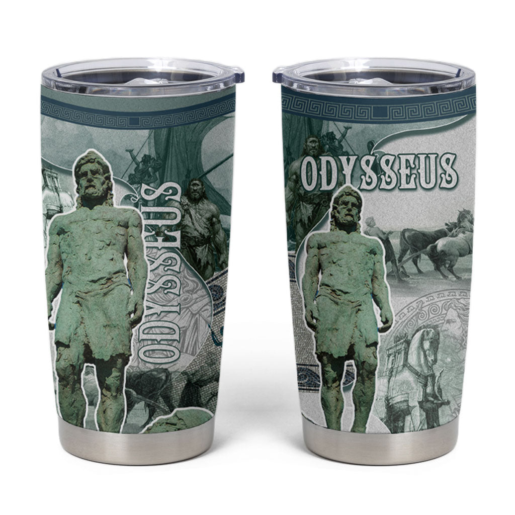 Odysseus King Of Ithaca Tumbler Cup Ancient Greek Statue Mosaic Classic Mythology Art