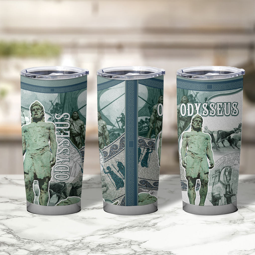 Odysseus King Of Ithaca Tumbler Cup Ancient Greek Statue Mosaic Classic Mythology Art
