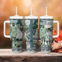 Odysseus King Of Ithaca Tumbler With Handle Ancient Greek Statue Mosaic Classic Mythology Art