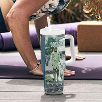 Odysseus King Of Ithaca Tumbler With Handle Ancient Greek Statue Mosaic Classic Mythology Art