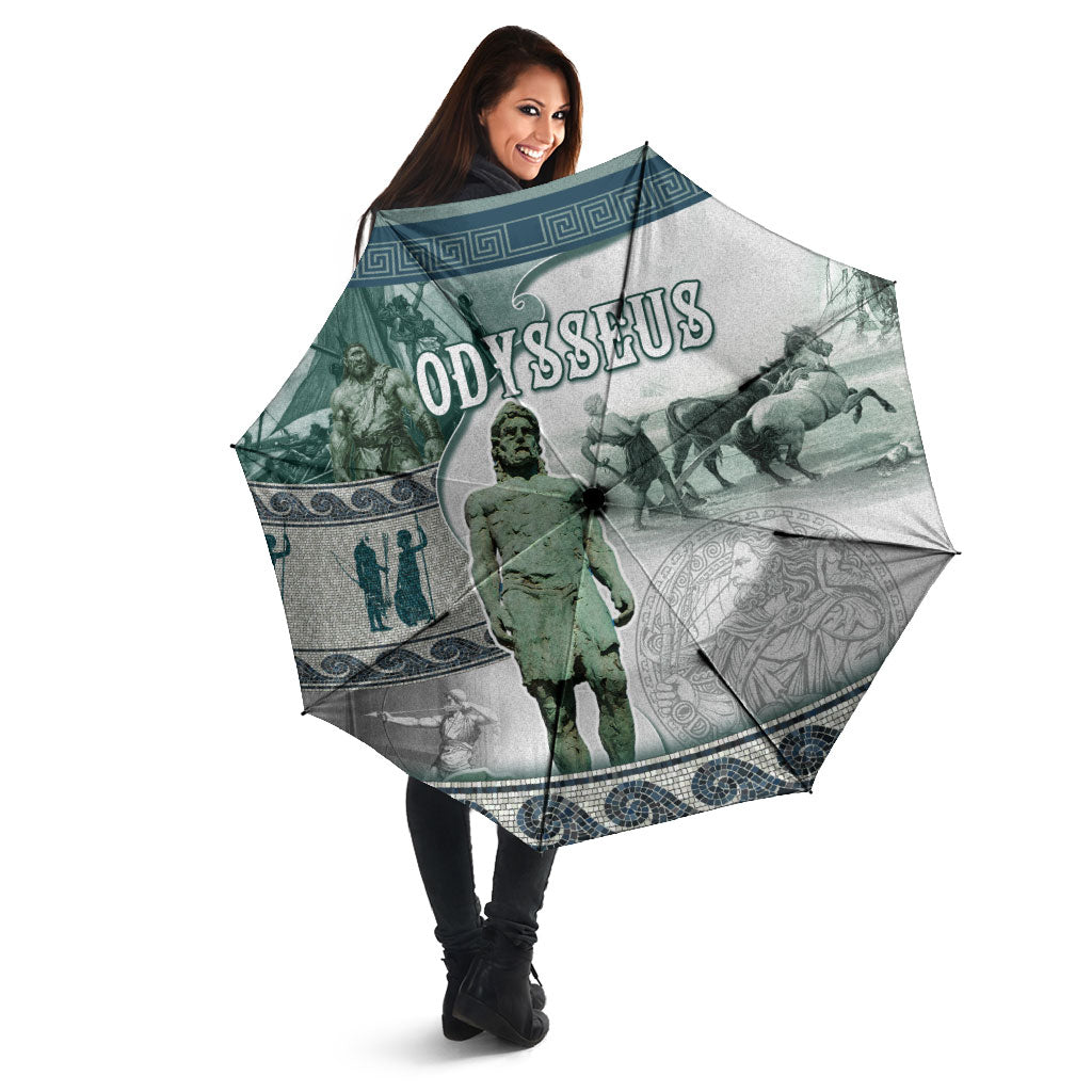 Odysseus King Of Ithaca Umbrella Ancient Greek Statue Mosaic Classic Mythology Art