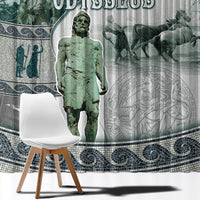 Odysseus King Of Ithaca Window Curtain Ancient Greek Statue Mosaic Classic Mythology Art