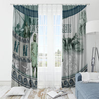 Odysseus King Of Ithaca Window Curtain Ancient Greek Statue Mosaic Classic Mythology Art