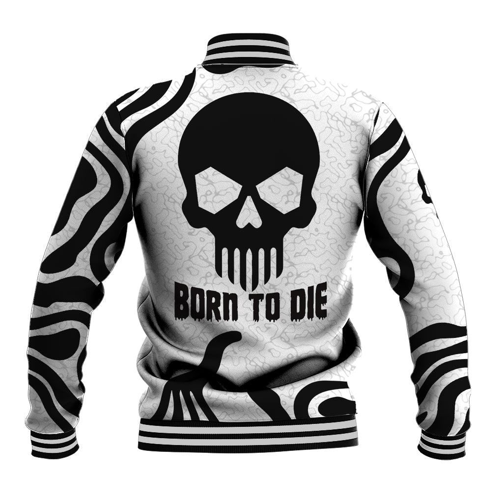 Skull Baseball Jacket Born To Die - Wonder Print Shop