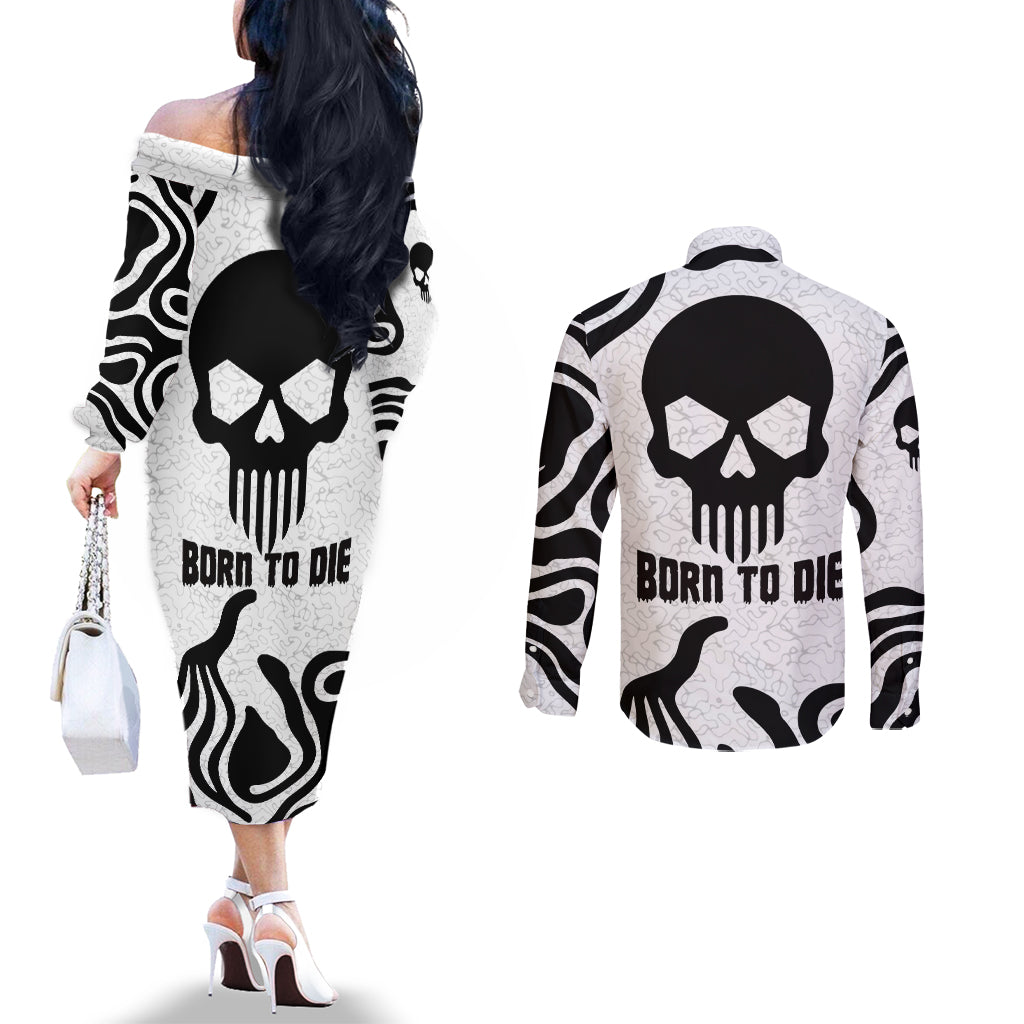 skull-couples-matching-off-the-shoulder-long-sleeve-dress-and-long-sleeve-button-shirts-born-to-die