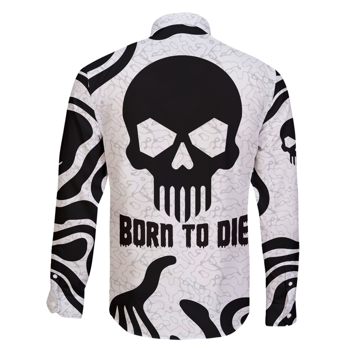 Skull Family Matching Short Sleeve Bodycon Dress and Hawaiian Shirt Born To Die - Wonder Print Shop