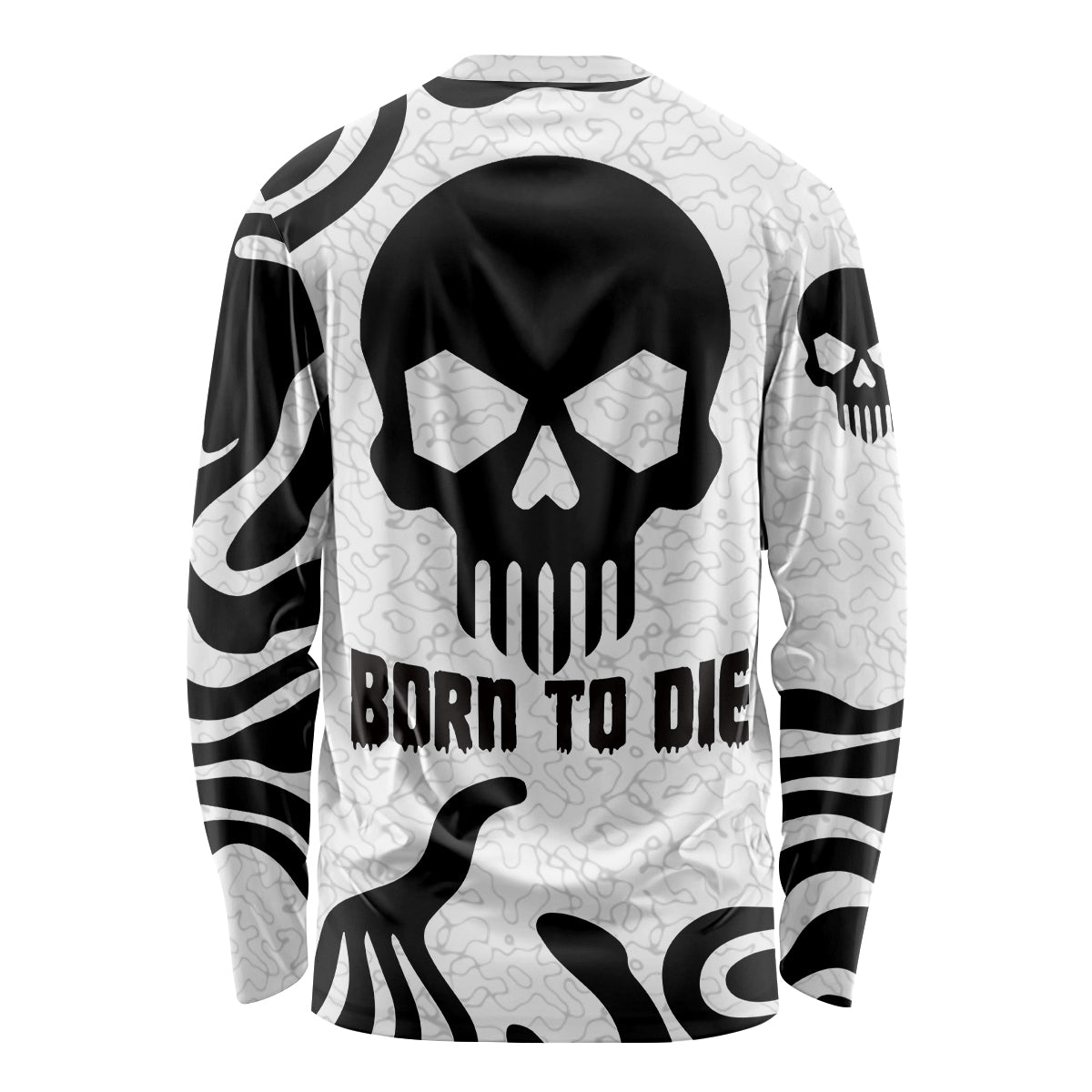 Skull Long Sleeve Shirt Born To Die - Wonder Print Shop