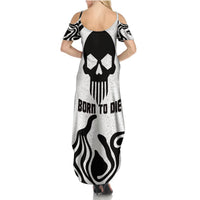 Skull Summer Maxi Dress Born To Die - Wonder Print Shop
