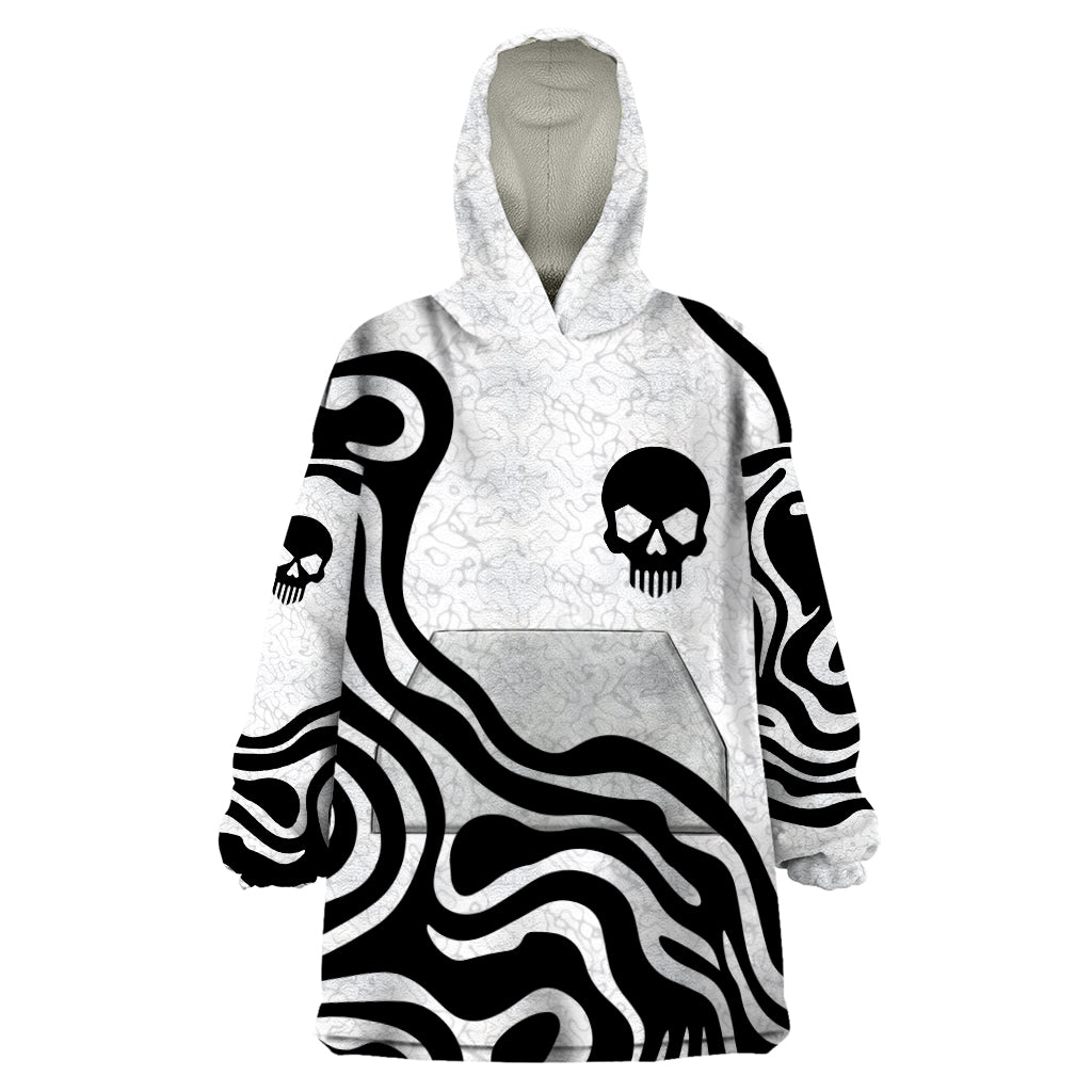 Skull Wearable Blanket Hoodie Born To Die - Wonder Print Shop