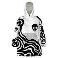 Skull Wearable Blanket Hoodie Born To Die - Wonder Print Shop